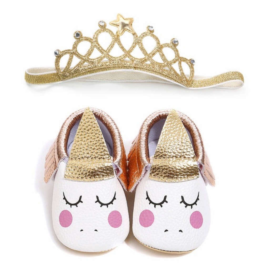 Princess unicorn set of shoes and Tiara